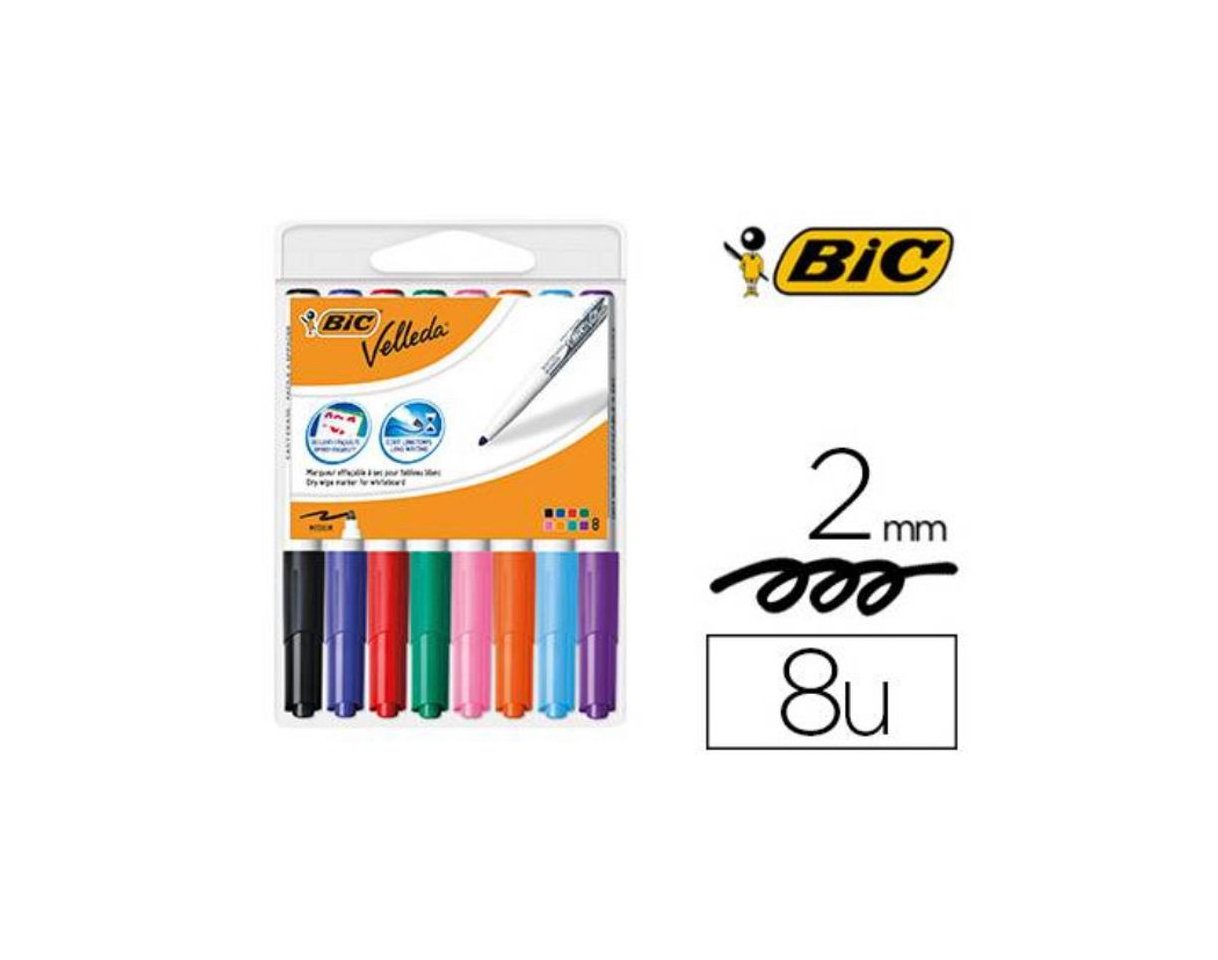 Products Rotulador Velleda Bic para pizarra punta redonda 2mm Bolsa 8