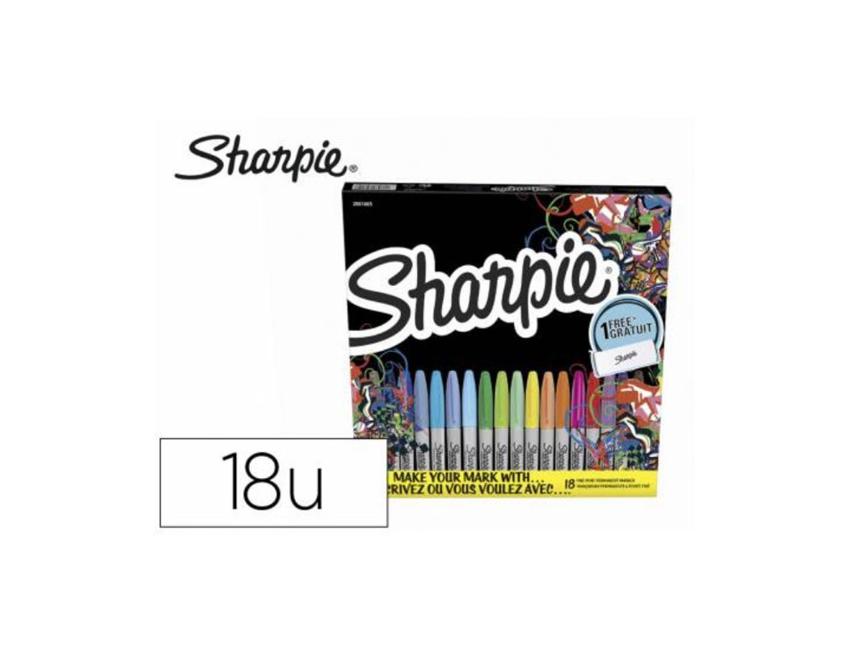 Productos rotulador sharpie permanente pack mariposa de 18 unidades punta