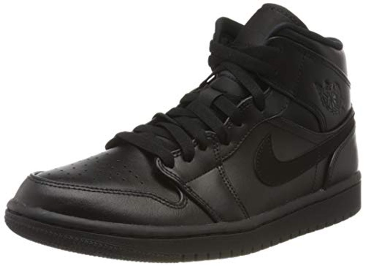 Social Nike Air Jordan 1 Mid, Zapatos de Baloncesto para Hombre, Negro