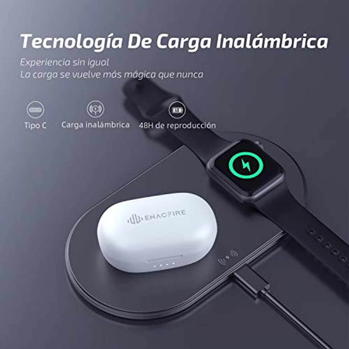 Social Auriculares inalámbricos Bluetooth ENACFIRE E60 V5.0