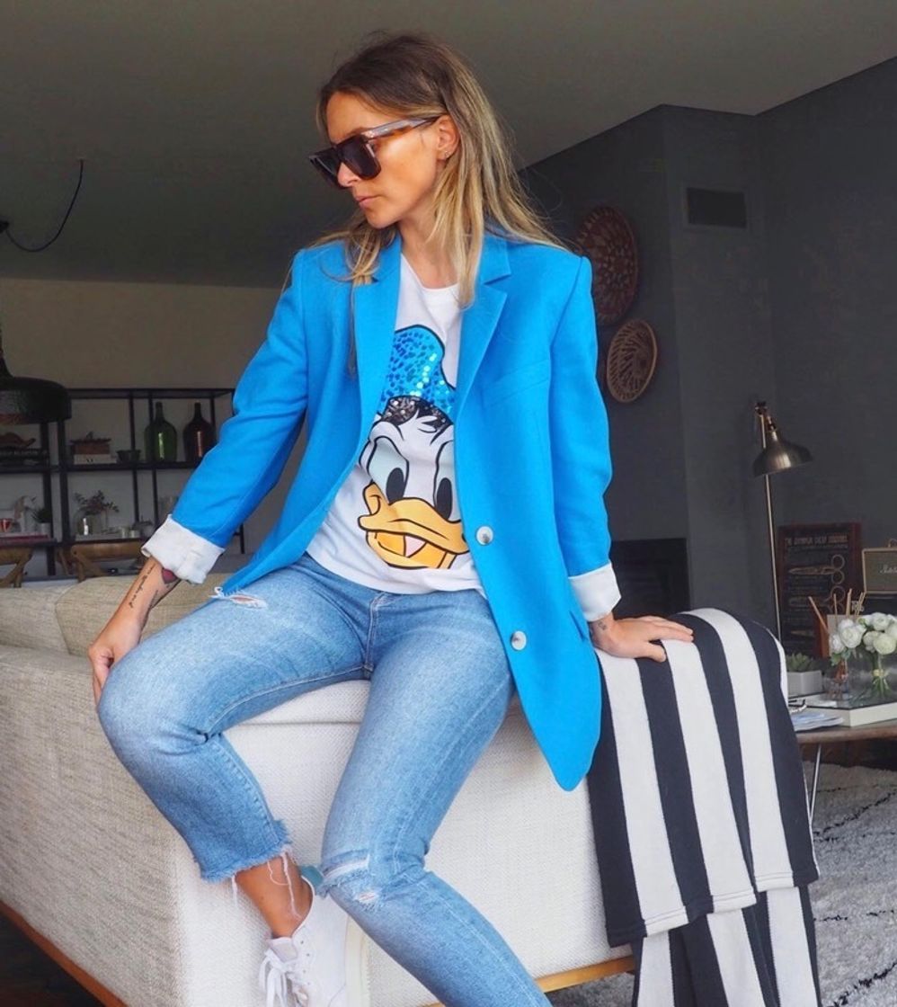 Moda Blazer Azul 