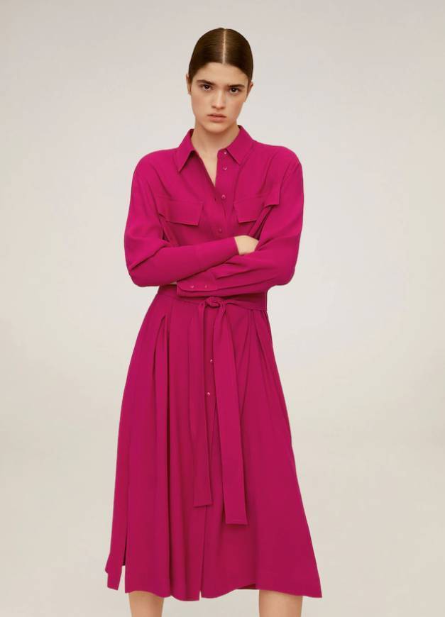 Social Vestido Camiseiro com Bolsos 