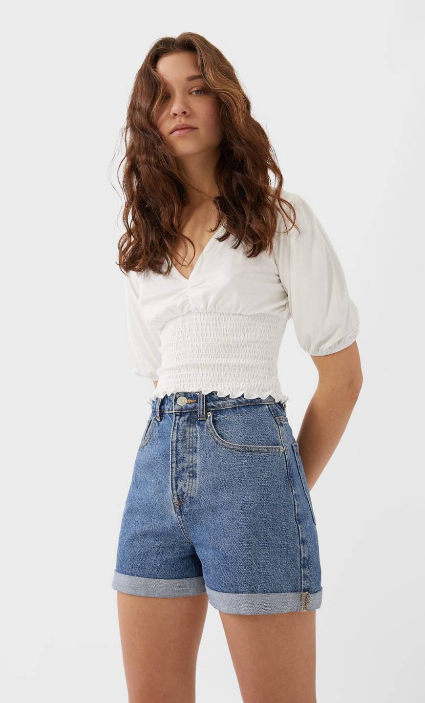 Social Tshirt Decotada com Textura 