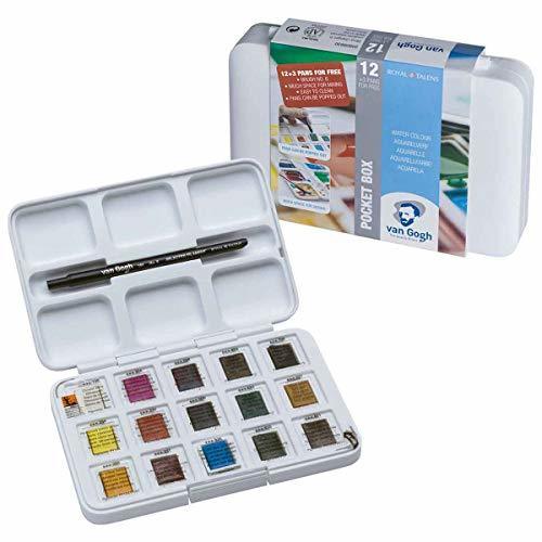 Social Estuche Pocket Box 12+3 Acuarela Van Gogh