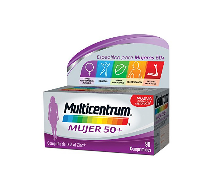 Productos Multicentrum Complemento Alimenticio con Vitaminas Mujer 50+ 90 Unidades