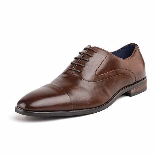 Bruno Marc Hutchingson_1 Zapatos de Cap Toe Oxford Vestir Clásico para Hombre
