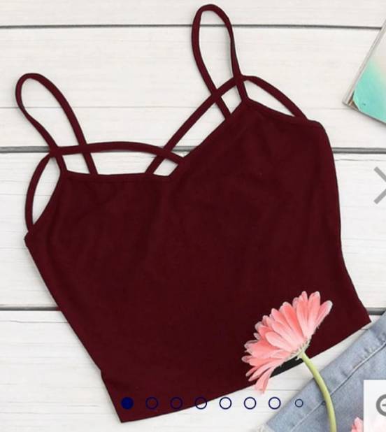 Producto chart
Crisscross Strap Cami Crop Top