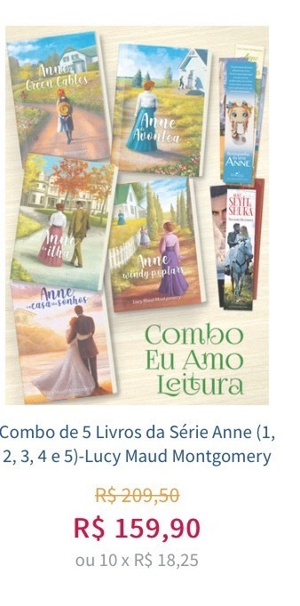 Libro Promoção Anne de Green Gables/ coleção 5 livros!!!