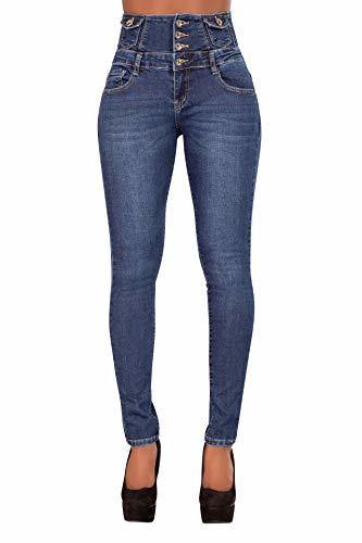 Product Glook Mujer Pantalones Vaquero Skinny Push Up Pantalones Elástico Jeans Cintura Alta