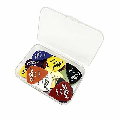 40 púas de guitarra y 1 caja de almacenamiento Alice Plectrum Mediator