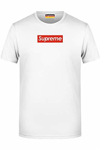 Social Supreme Germany T-Shirt Weiss, Logo Klein, Rot/Weiss