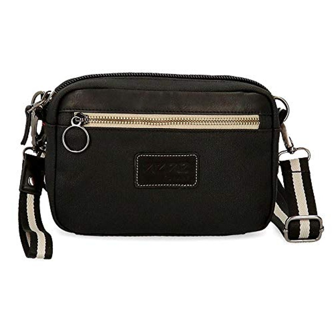 Moda Pepe Jeans Strike Bolso de Mano con Bandolera Negro 19x13x4