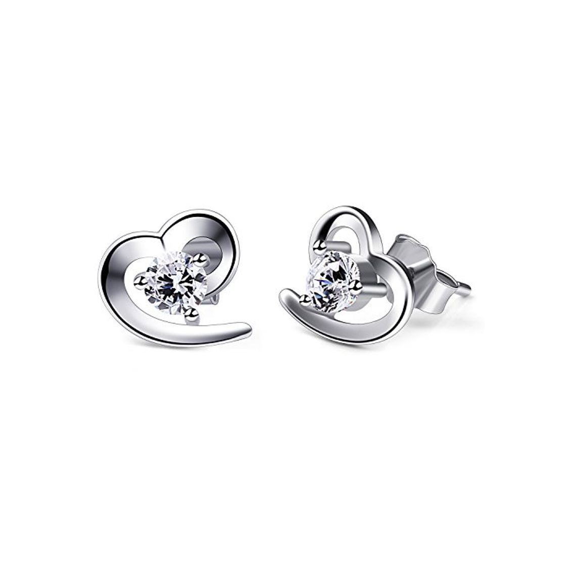 Producto B.Catcher Pendientes Mujer Plata de Ley 925 corazón ''Amor eterno'' con Para