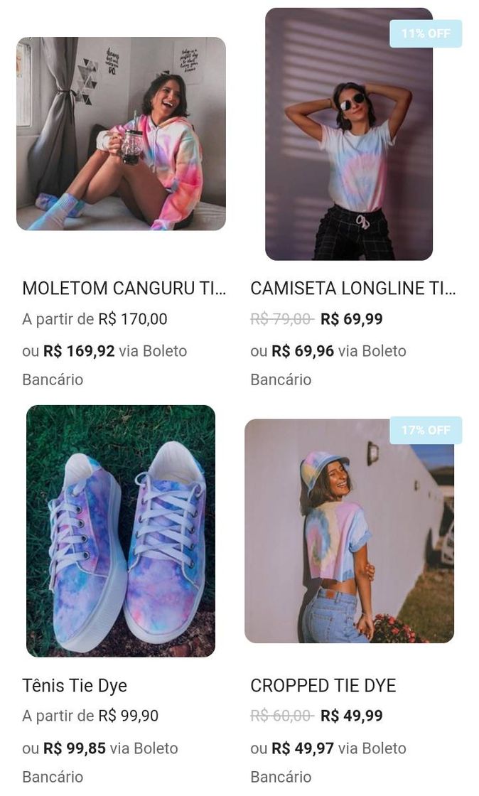 Fashion Looks tye dye e entre outras peças❤️