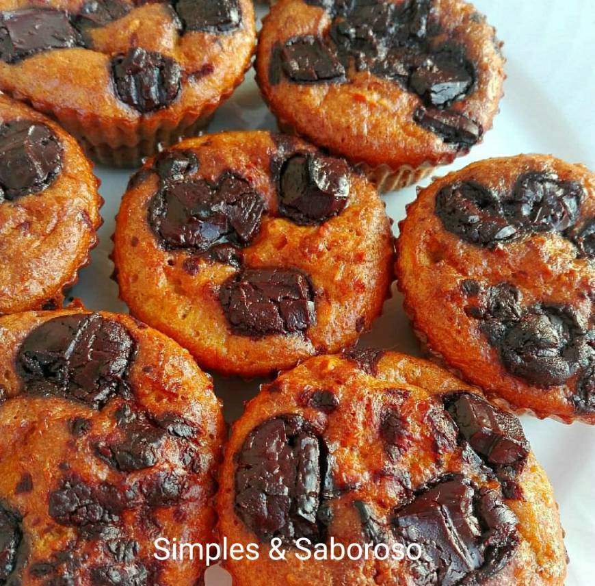 Moda Muffins de Cenoura e Chocolate