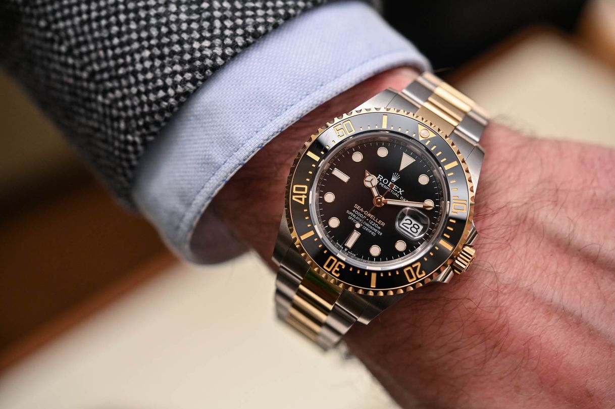 Social Rolex Sea-Dweller Watch: Yellow Rolesor