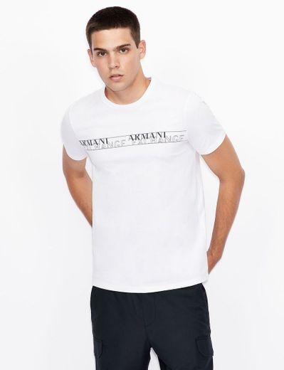 Armani Exchange Slim Fit T Shirt, Logo T Shirt for Men | A|X Online ...