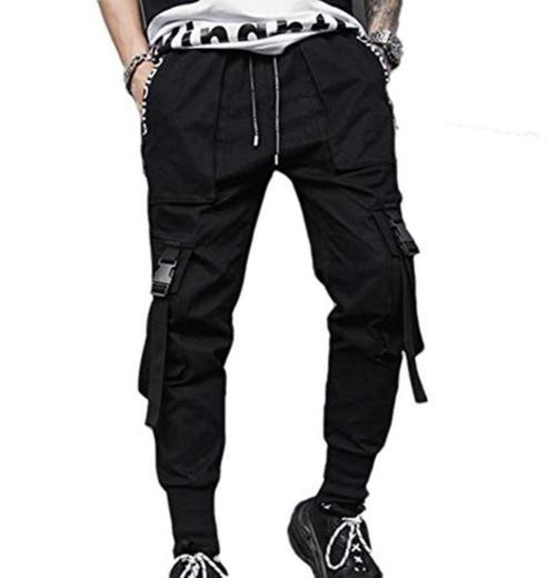 Pantalones De Hombre Hiphop Street Hip Hop Style Pantalones Casuales Jogger Cargo