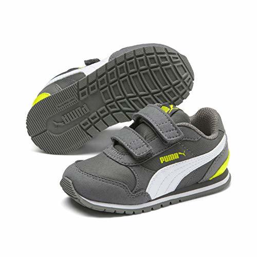 Social Zapatillas Puma para bebé Gris y Amarillo con Velcro