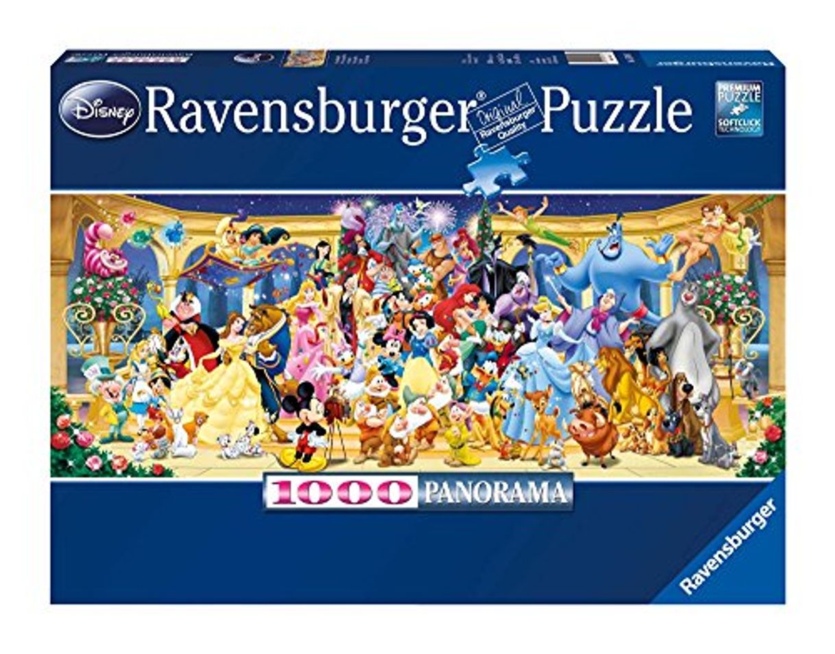 Social Ravensburger Personajes Disney - Puzzle Panorama, Premium Puzzle con tecnologia Softclick, 1000