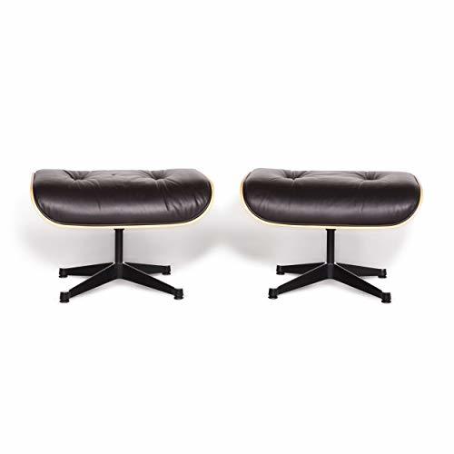 Places Vitra Eames Lounge Chair Leather Stool Set Brown Charles & Ray Eames