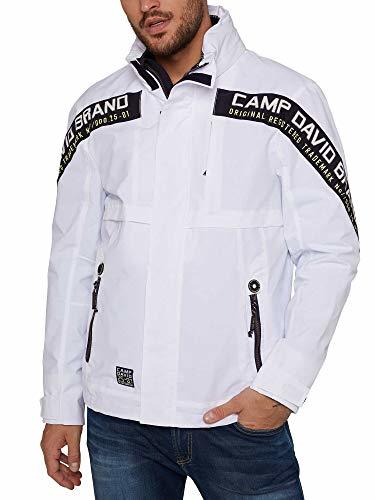 Social Camp David - Cazadora para Hombre con Logo Color Blanco