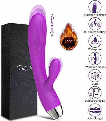 Social Fidech Masajeador Portátil, Silicona Masajeador con MotorMando a Distancia, 7 Modos