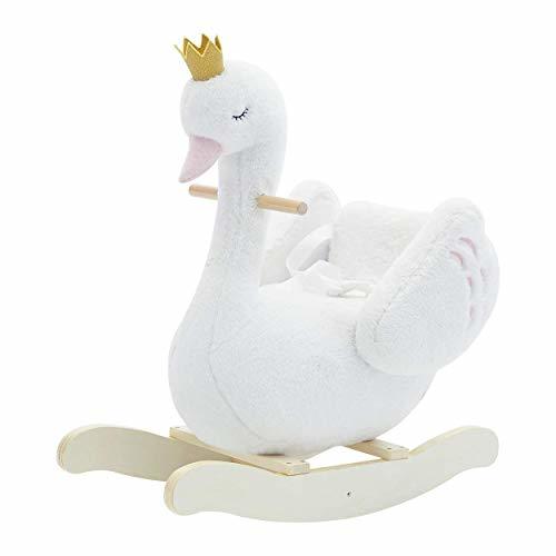 Products TONGSH Peluche Caballo Mecedora Cisne de Madera Balancín Bebé Cabalgar Animal Chica