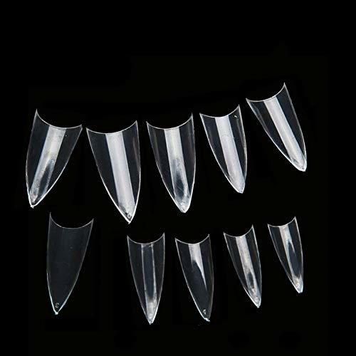 Onsinic 550pcs Transparente PointedNail Diseño Gel UV francés Estilete Salon Falsa de