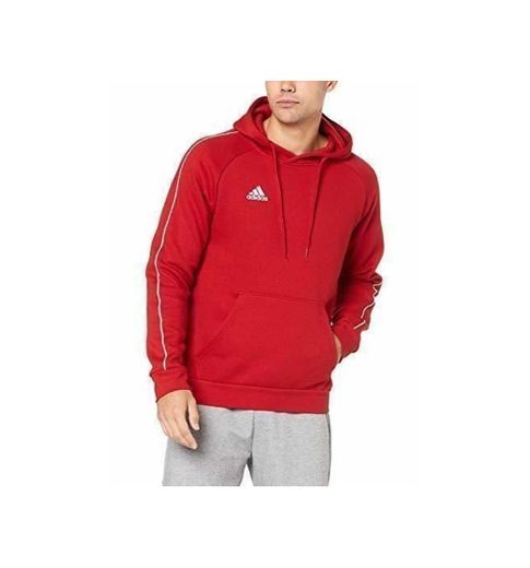 Adidas Core18 Hoody Sudadera con Capucha, Hombre, Rojo
