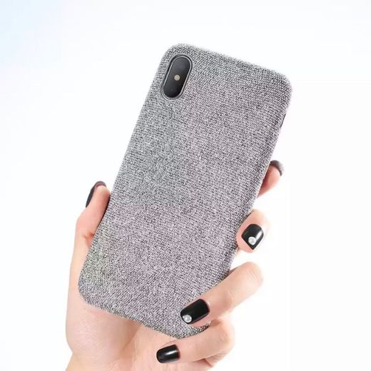 Funda de tela gris