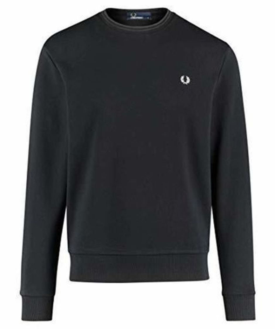 Social Fred Perry Authentic Reverse Wreath Aplique Sweat Black-L