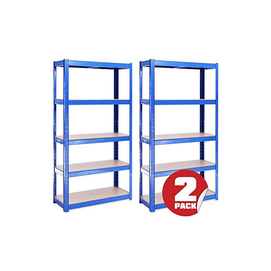 G-Rack Estantería de Almacenamiento para Garaje 2 Piezas 5 Estantes