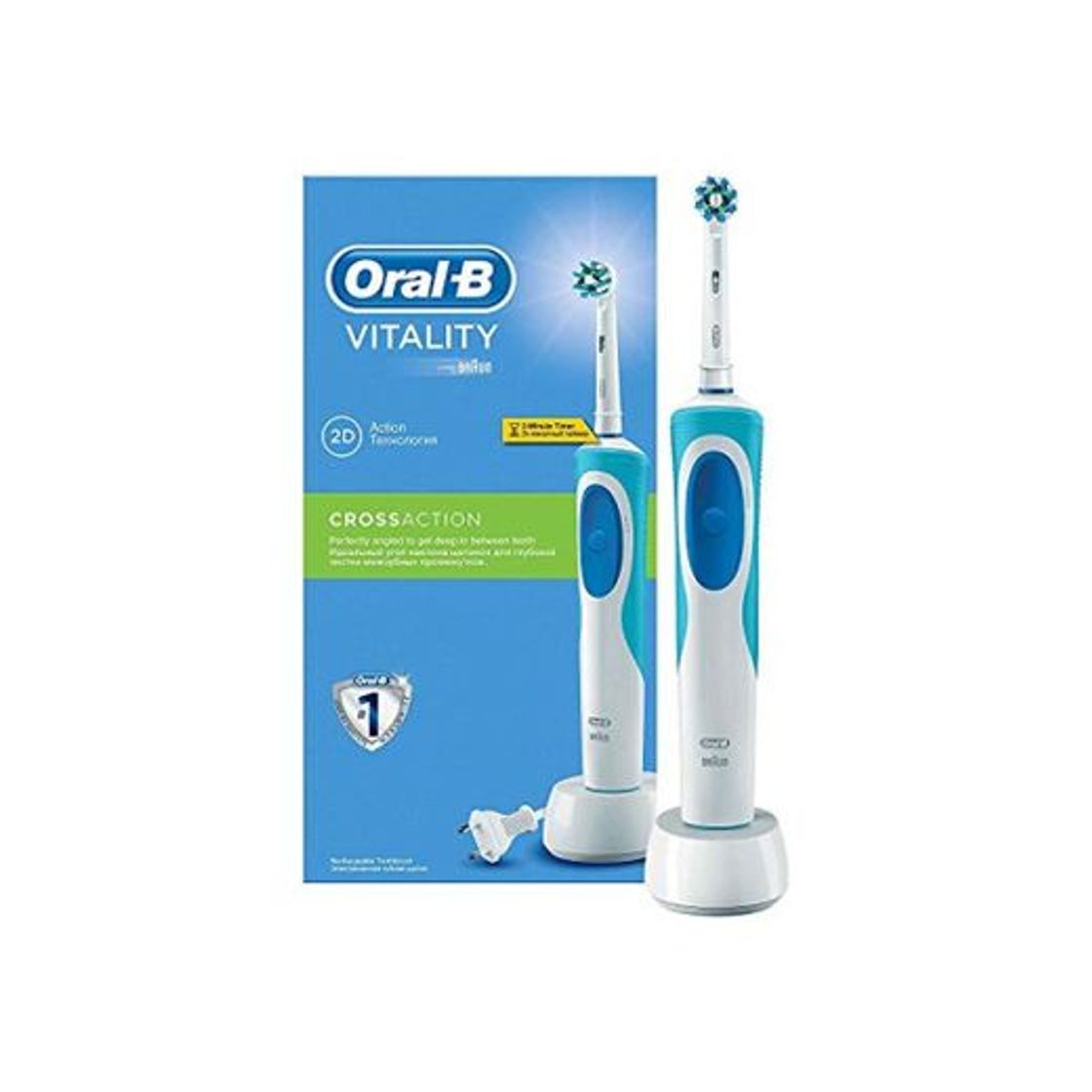 Social Oral-B Vitality Cross Action - Cepillo de dientes eléctrico recargable