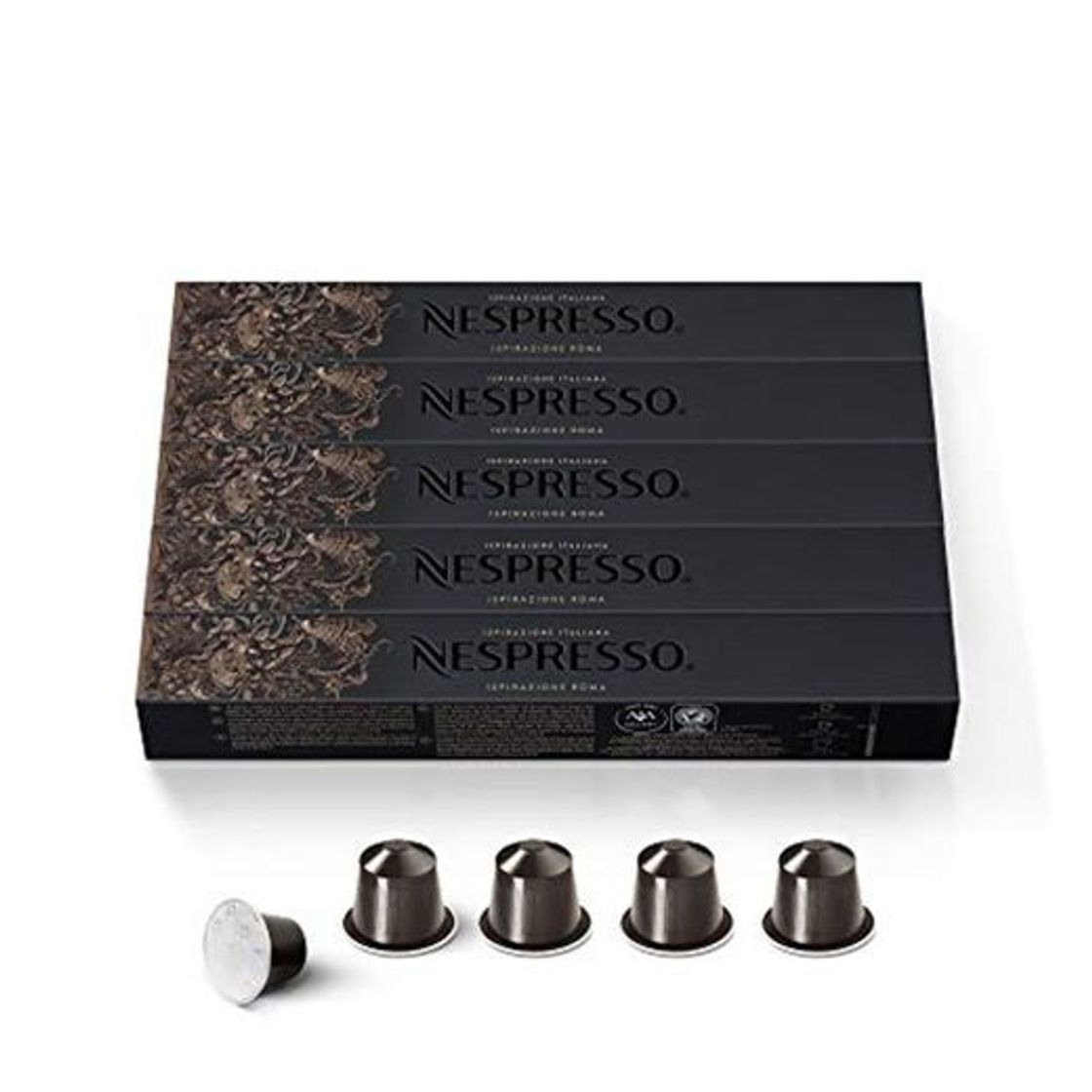 Productos 50 Nespresso Capsules Roma Coffee New