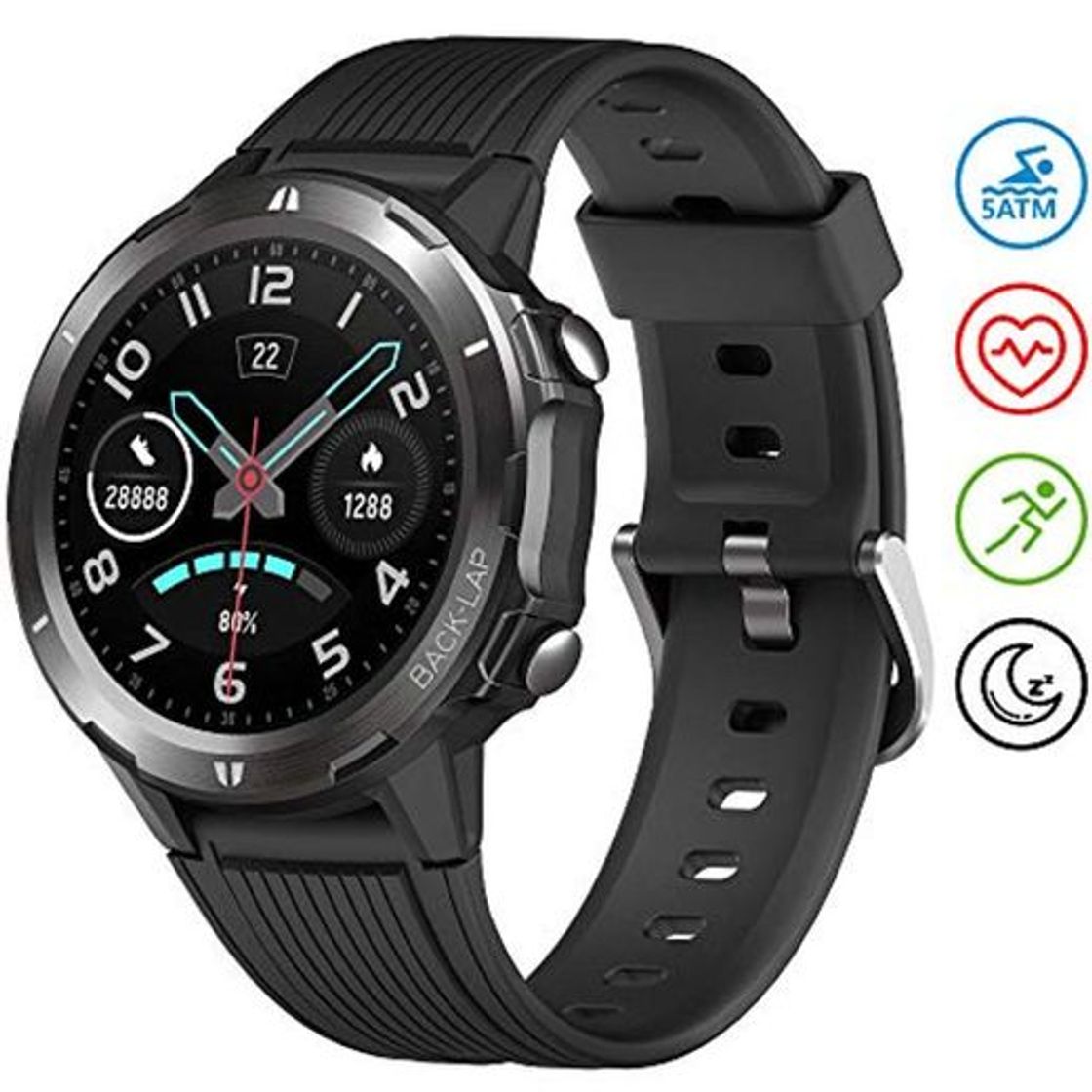 Social UMIDIGI Uwatch GT Reloj Inteligente Smartwatch 5ATM Impermeable con Cronómetro Pulsera Actividad