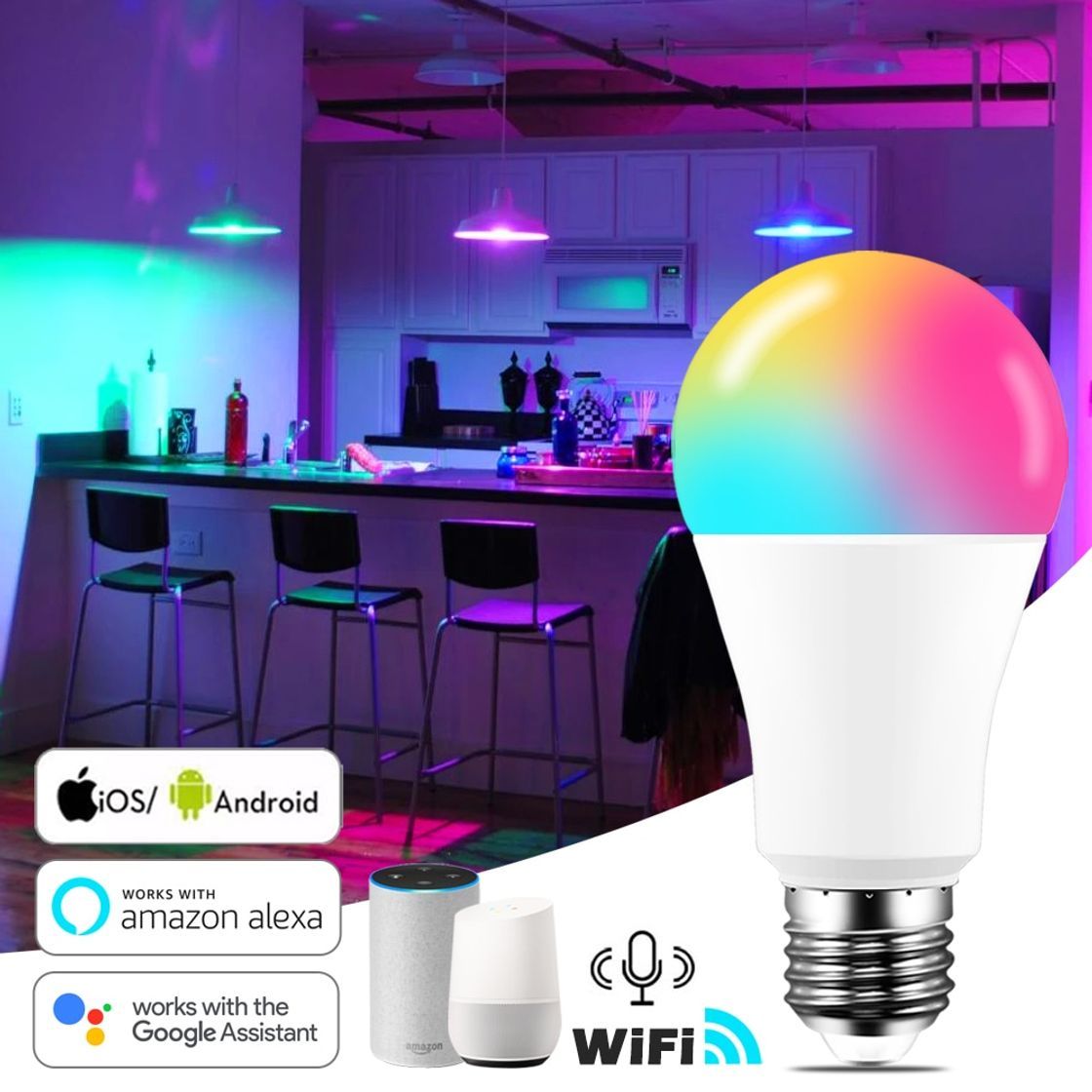 Productos Bombillo Inteligente 15w Wifi Led RGB 