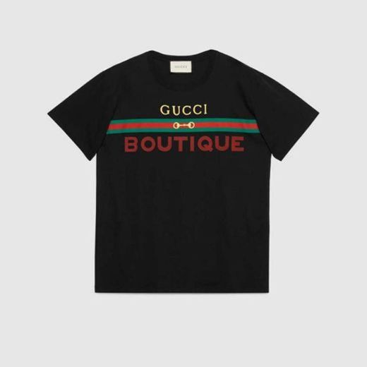 Gucci Boutique print oversize T-shirt