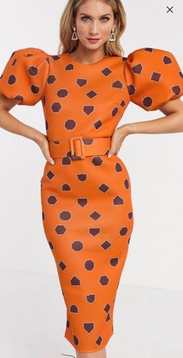 Orange dress ASOS 