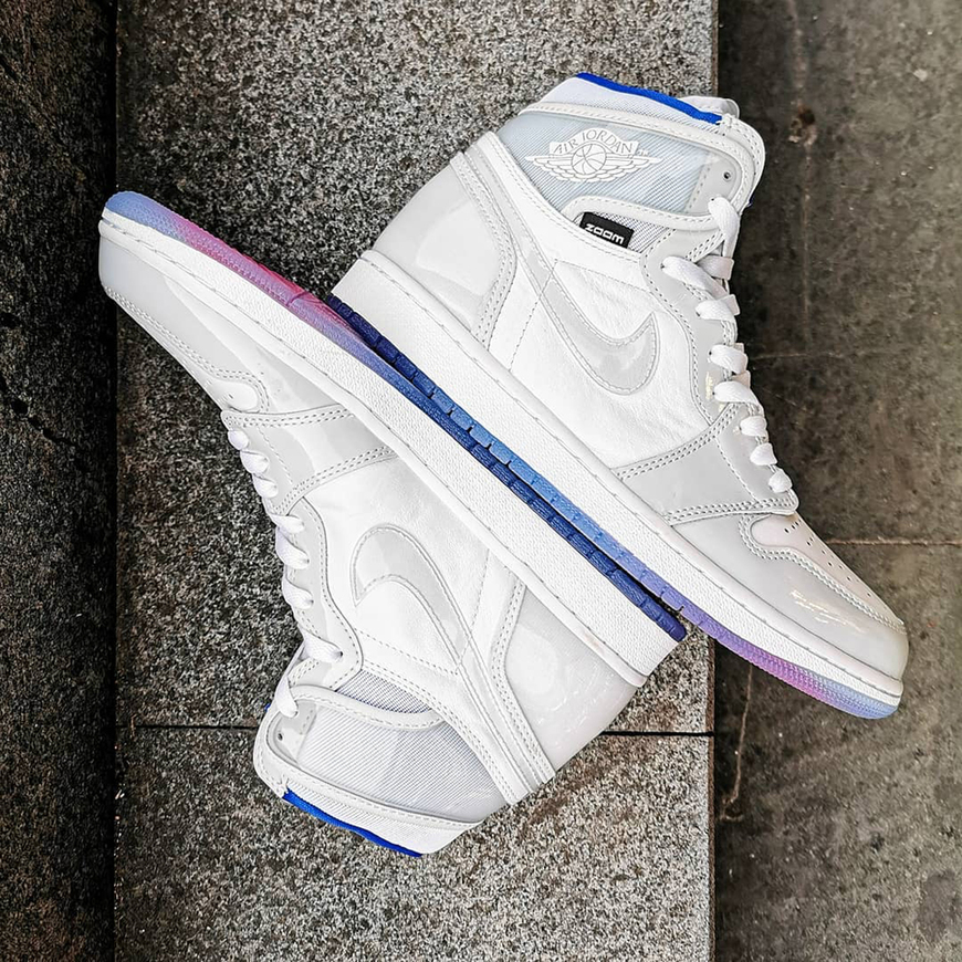 Fashion Jordan 1 Retro High Zoom White Racer Blue

