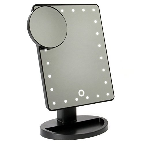 Social LED Light Up Make Up Espejo de baño con lupa