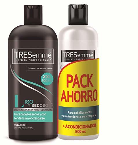 Social TRESemmé Pack con Champú Liso y Sedoso con Acondicionador - 2 Paquetes