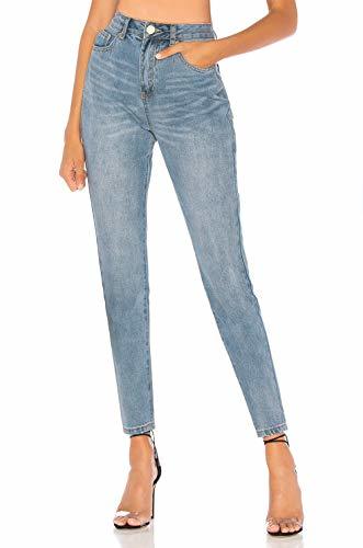 Social MONYRAY Vaquero Tiro Alto Skinny fit Corte 5 Bolsillos(Azul Claro