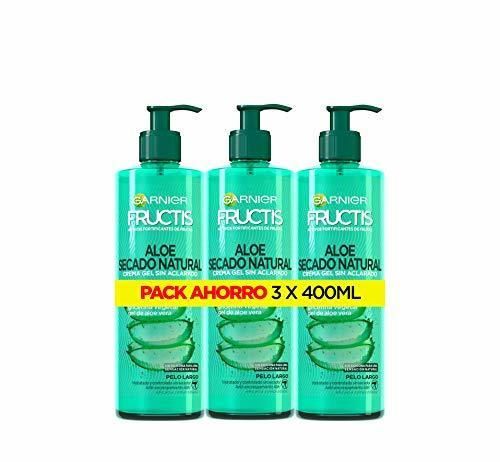 Belleza Garnier Fructis Aloe Secado Natural Crema Gel sin Aclarado - 3 Recipientes