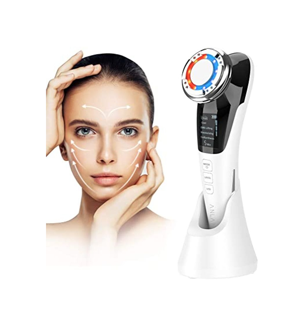 Belleza Anlan EMS Masajeador Facial con Terapia de luz LED