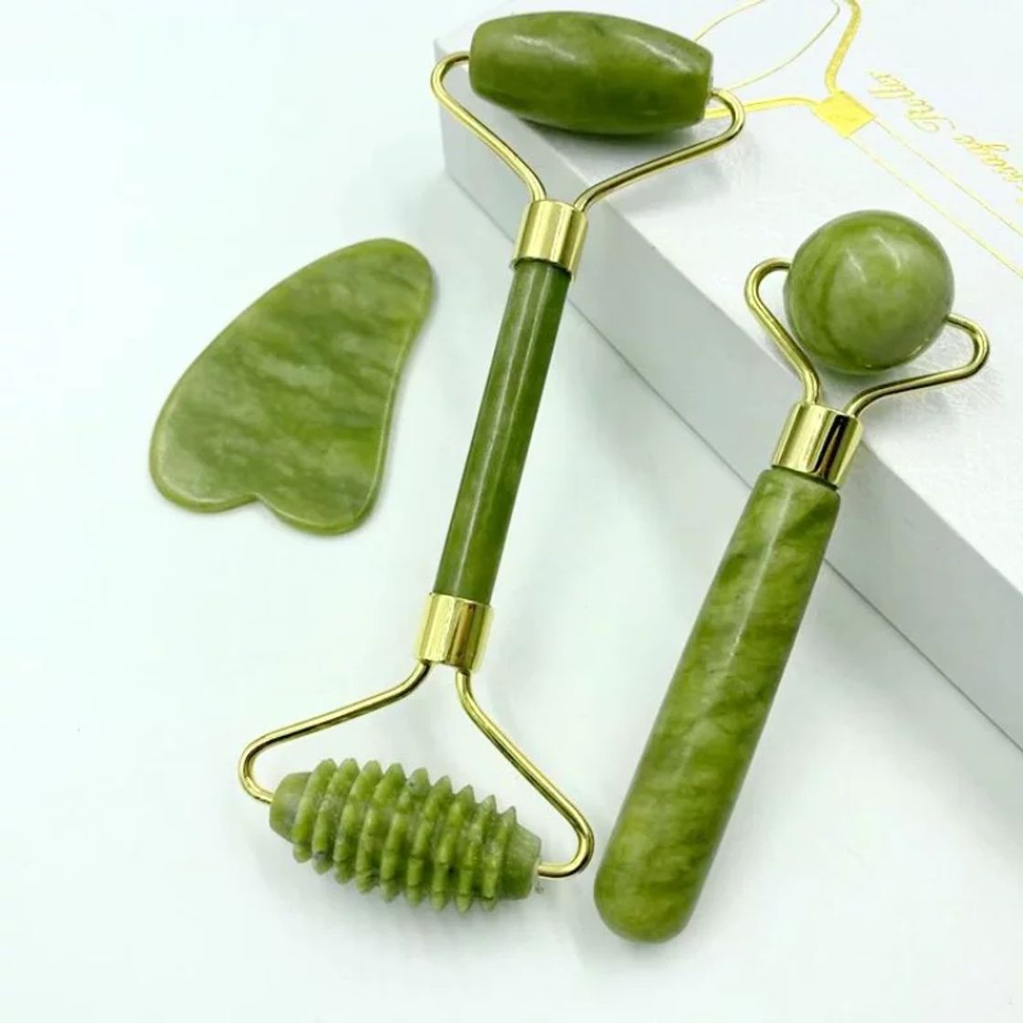 Belleza Gua Sha y Rodillo de jade masaje facial