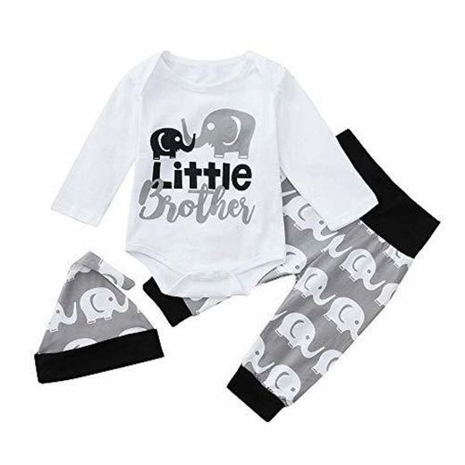 Camisetas Bebe Niño, Lanskirt 3 Piezas Conjuntos de Blusas Bebés