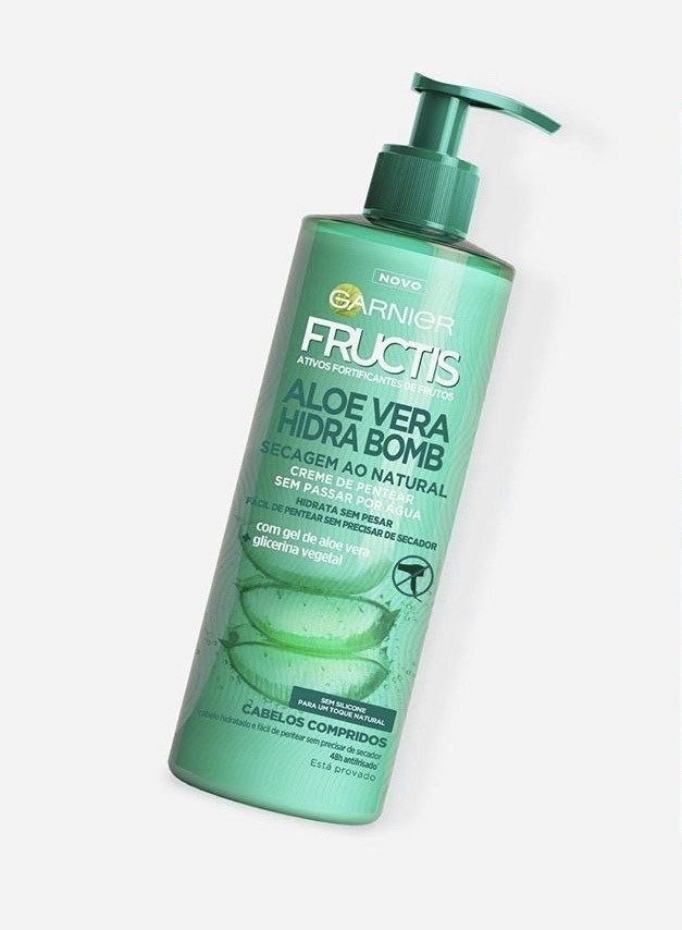 Social Garnier Fructis Aloe Secado Natural Crema Gel sin Aclarado