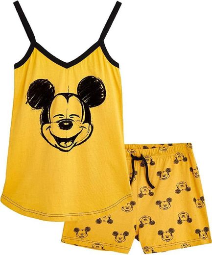 Pijamas para mulheres da Disney, roupas de algodão para mulh