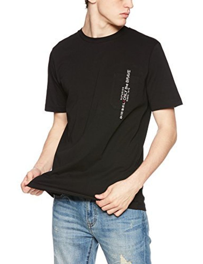 Lugares Diesel T-Just-Pocket T-Shir Camiseta, Negro